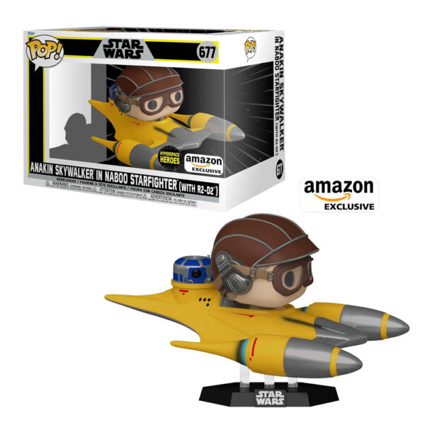 Funko pop Star Wars - Anakin Skywalker in Naboo Starfighter (with R2-D2) 677 Amazon Exclusive