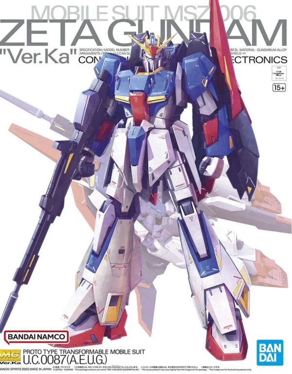 Mobile Suit Z Gundam MG - MSZ-006 Zeta Gundam Ver. Ka 1/100 Scale Model Kit - Imagen 8